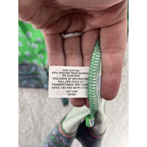 Coolibar Womens Tunic Top Sz XL Resort Green UV Protection 3/4 Sleeve - Picture 5 of 7